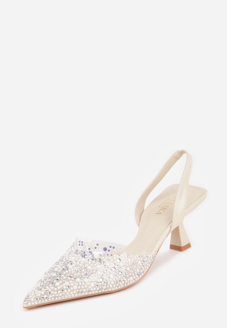 Pantofi cu toc Bej 5