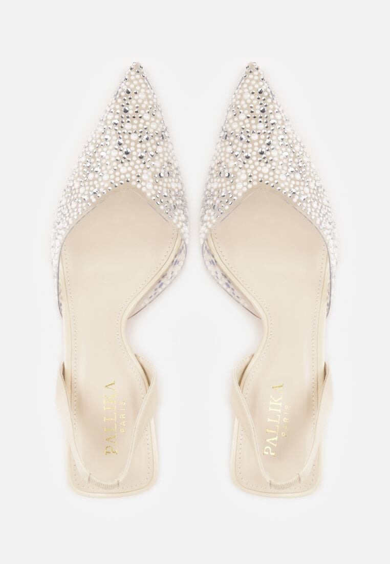 Pantofi cu toc Bej 6