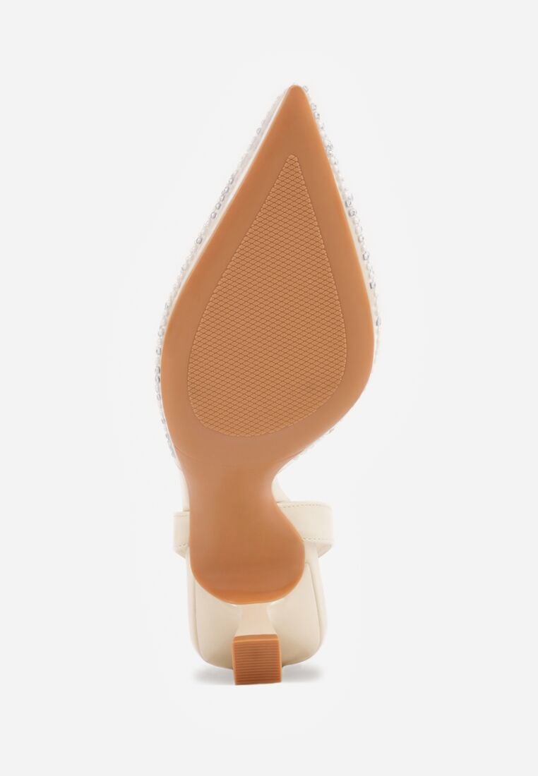 Pantofi cu toc Bej 7