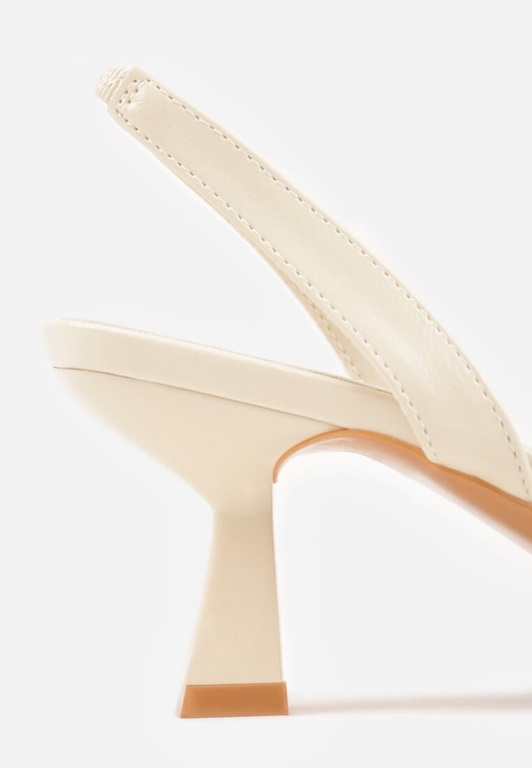 Pantofi cu toc Bej 8