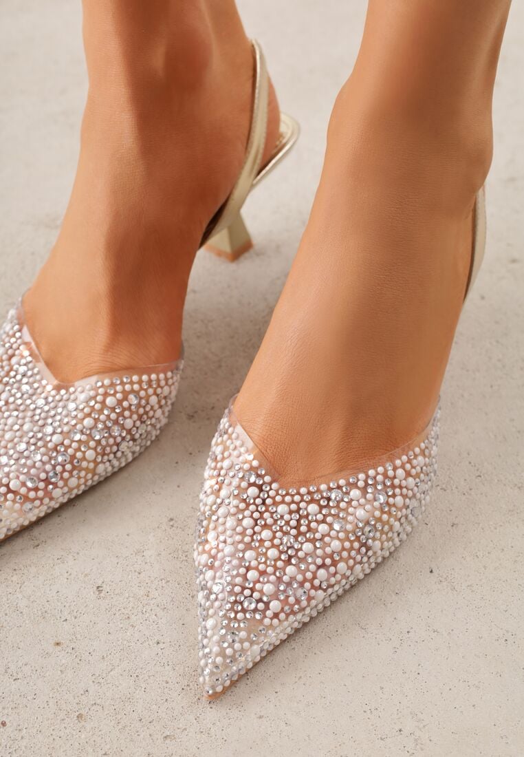 Pantofi cu toc Aurii 3