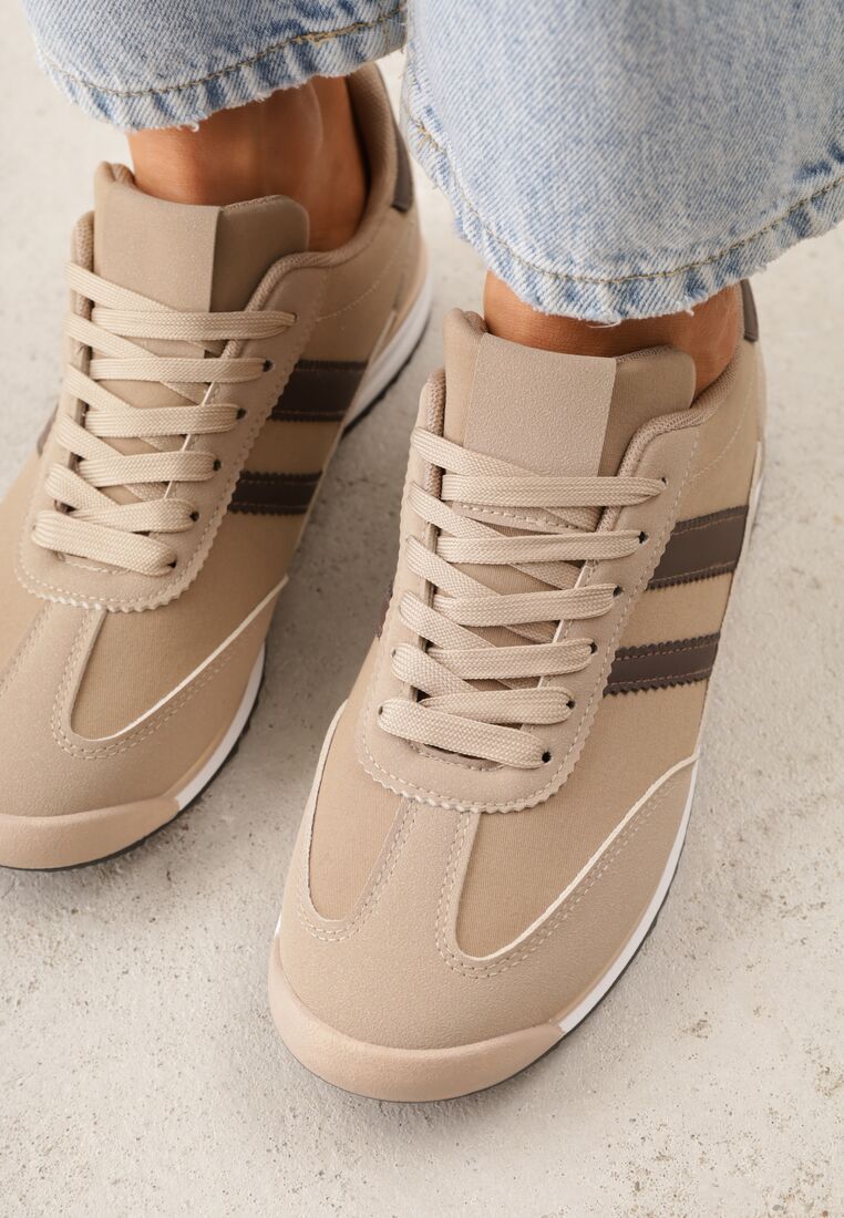 Sneakers Bej cu maro 3