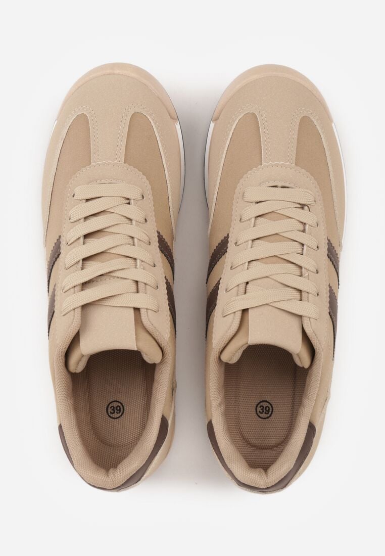 Sneakers Bej cu maro 6