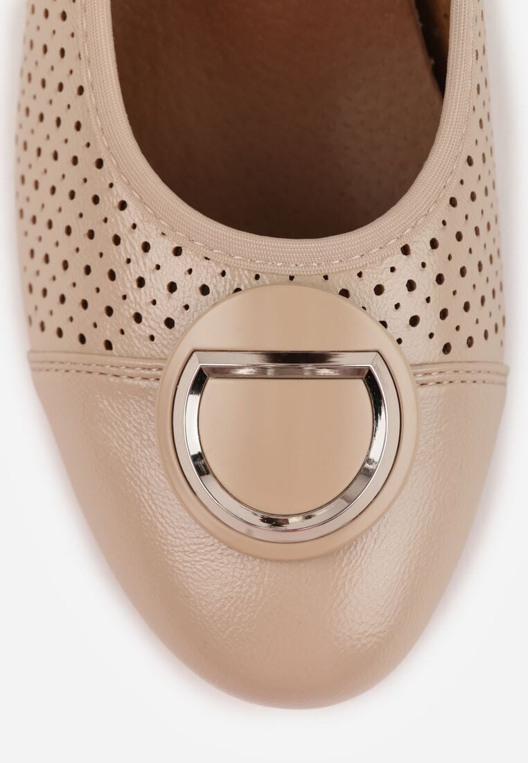 Pantofi cu toc Bej 8