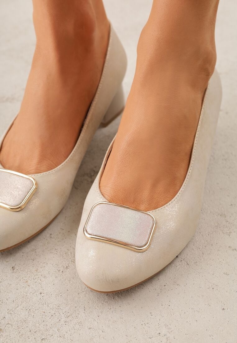 Pantofi cu toc Aurii 3