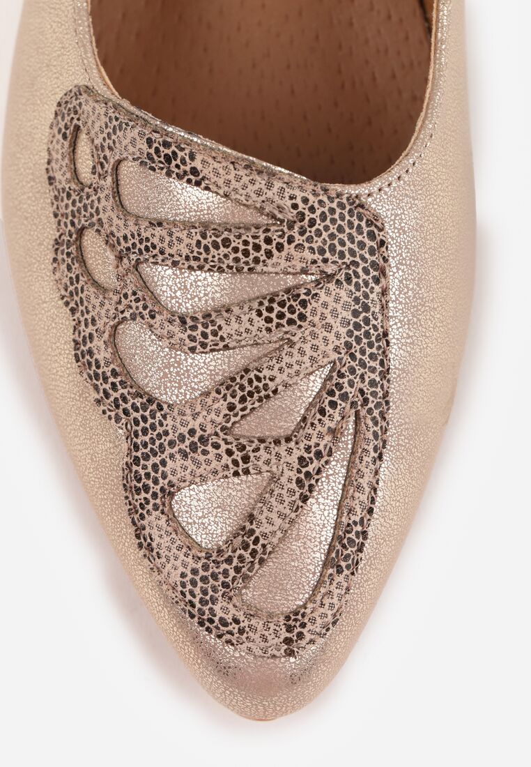 Pantofi cu toc Aurii 8