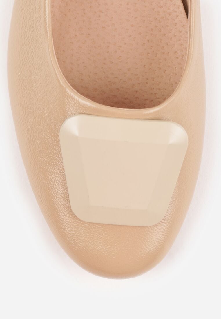 Pantofi cu toc Bej 8