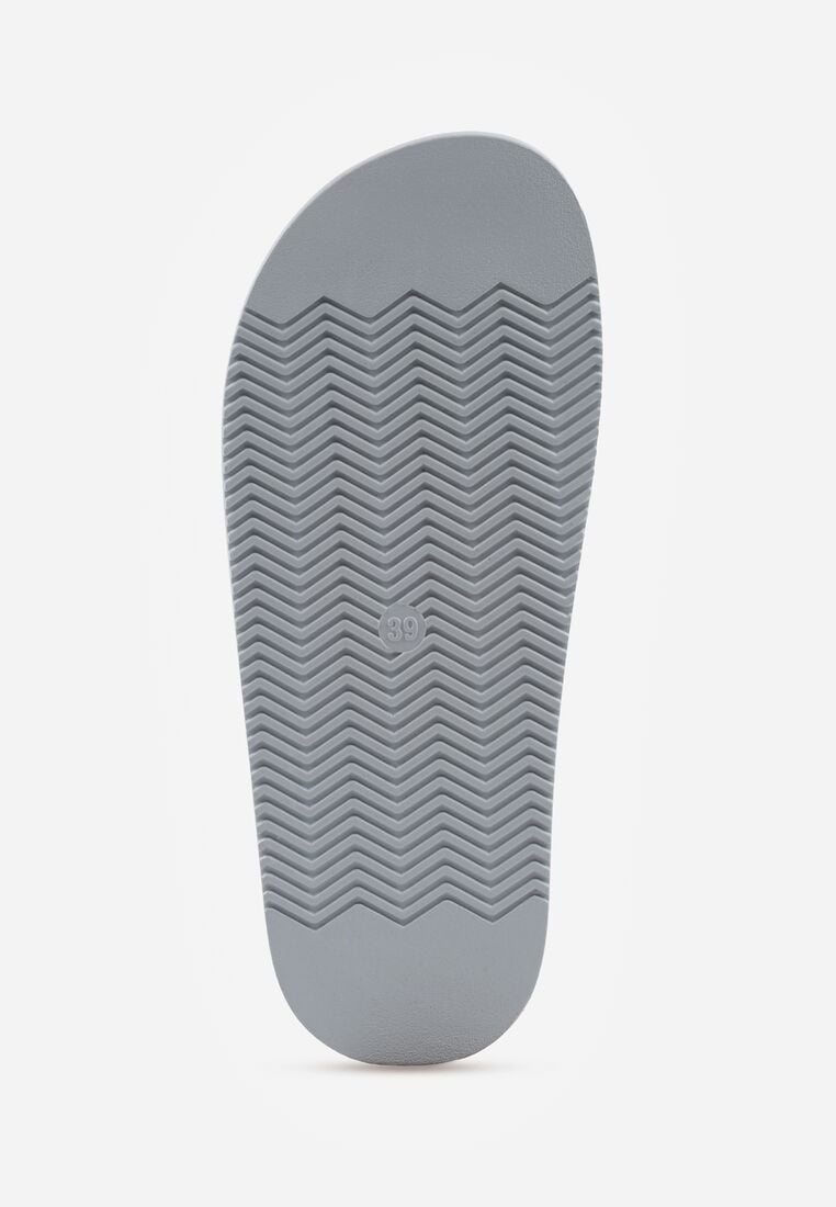 Niebieskie Klapki Typu Japonki z Metaliczną Ozdobą Samrina 7