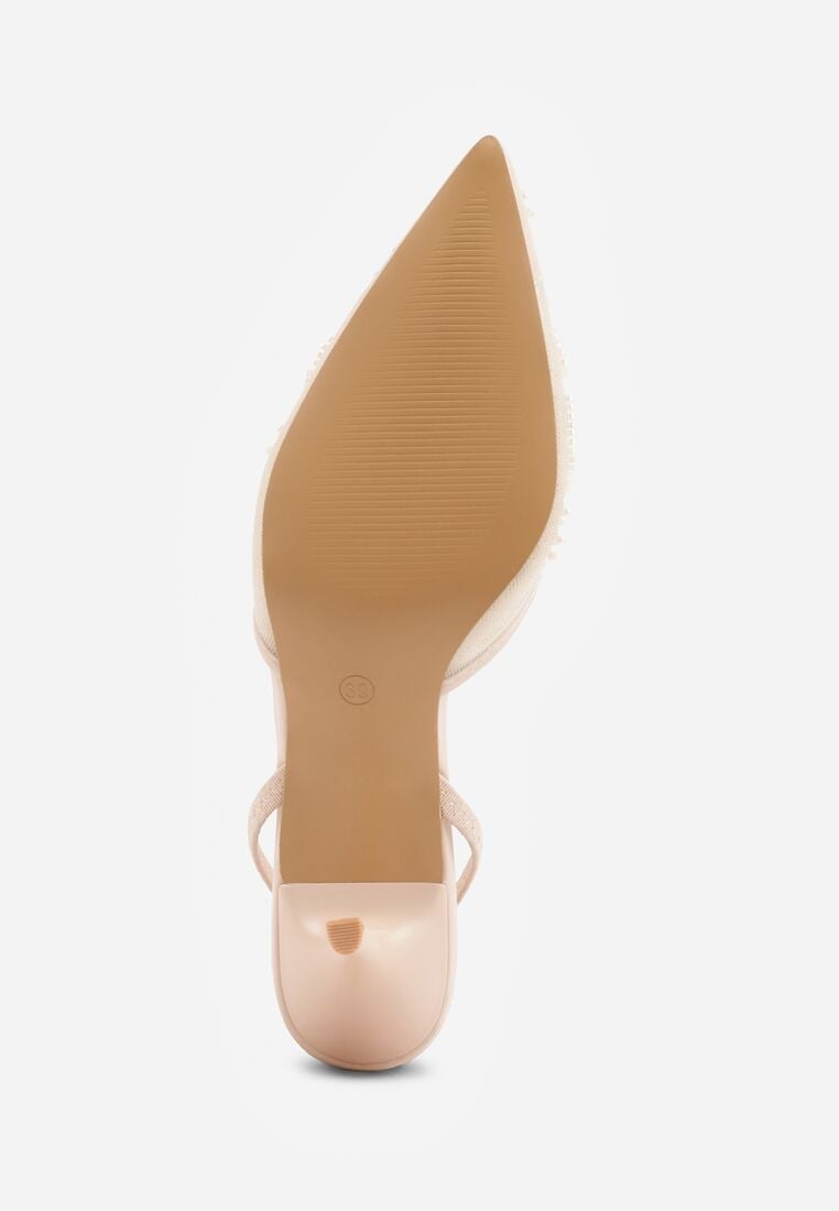 Pantofi cu toc Bej 7