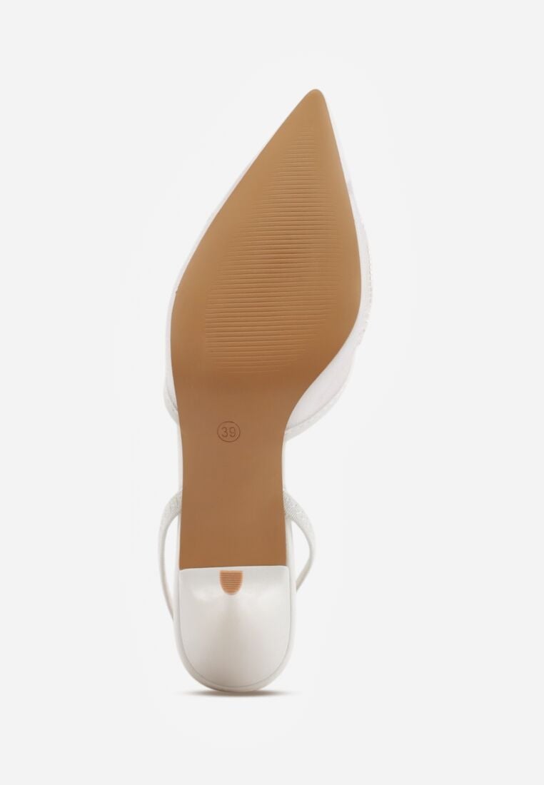 Pantofi cu toc Albi 7