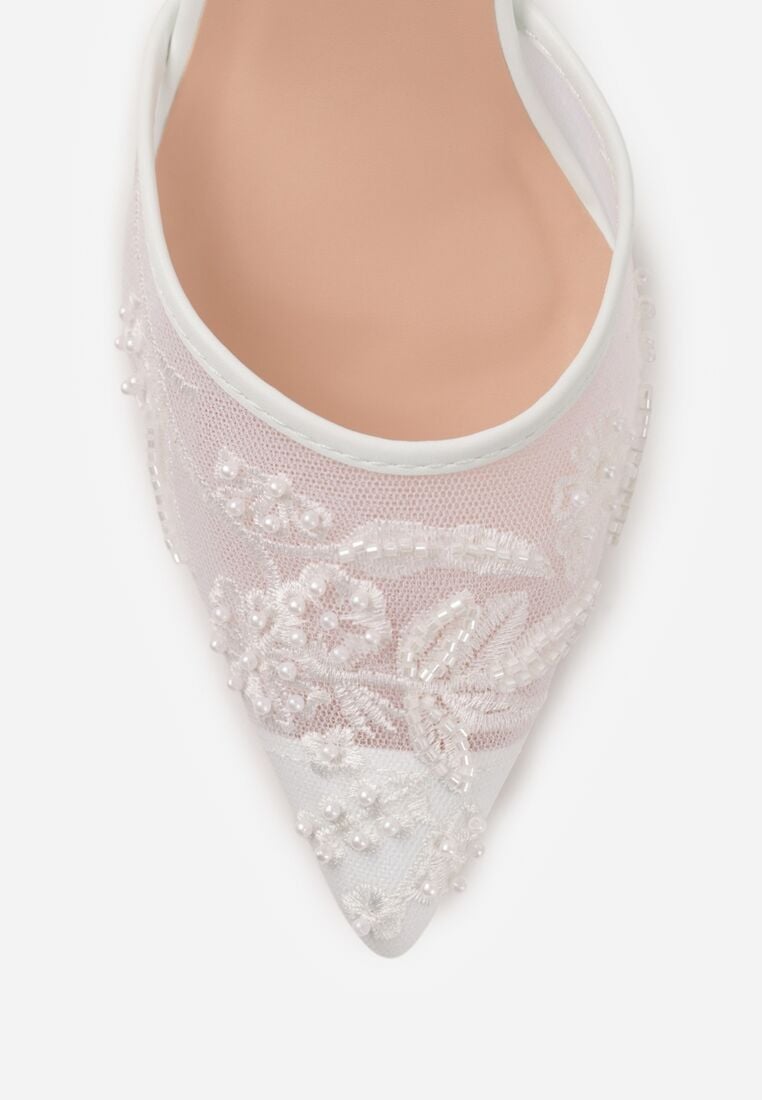 Pantofi cu toc Albi 8