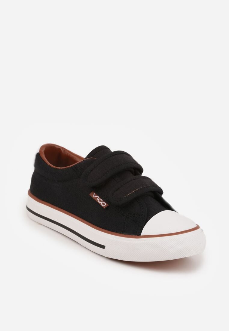 Czarne Trampki z Kauczukowym Noskiem i Zapięciem na Rzepy Canothea 2