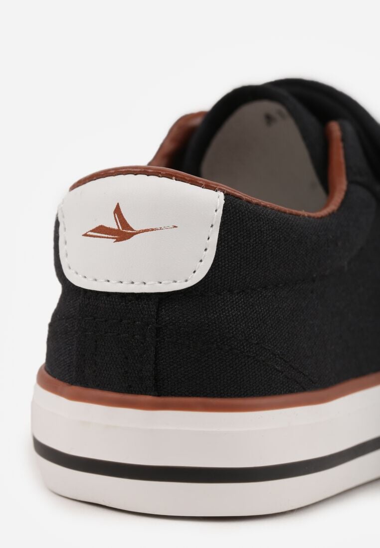 Czarne Trampki z Kauczukowym Noskiem i Zapięciem na Rzepy Canothea 5