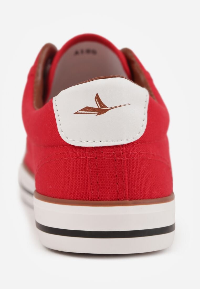 Czerwone Klasyczne Trampki z Kauczukowym Noskiem Olithethis 6