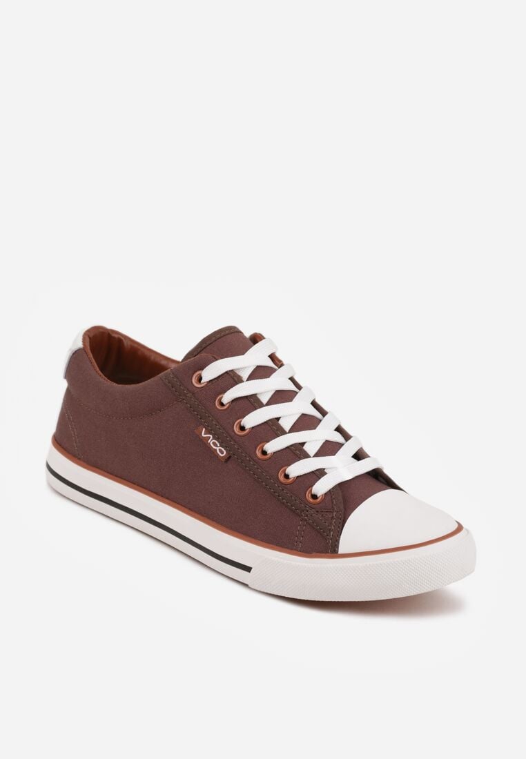 Brązowe Klasyczne Trampki z Kauczukowym Noskiem Olithethis 2