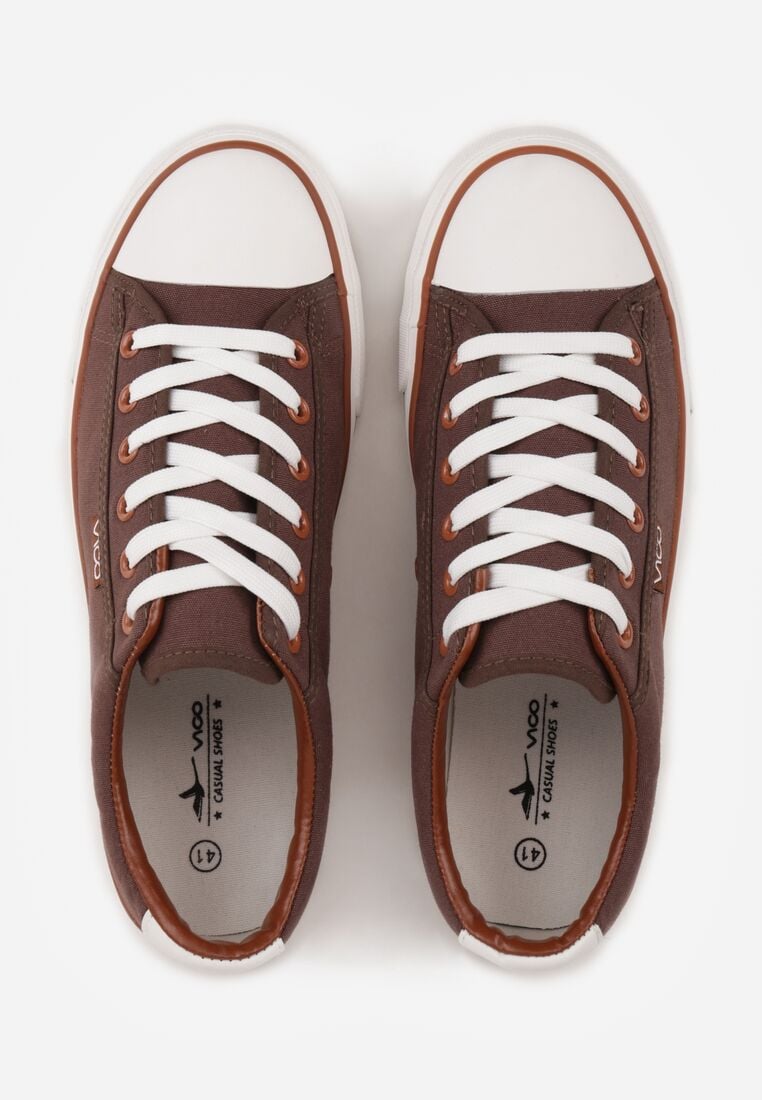 Brązowe Klasyczne Trampki z Kauczukowym Noskiem Olithethis 3