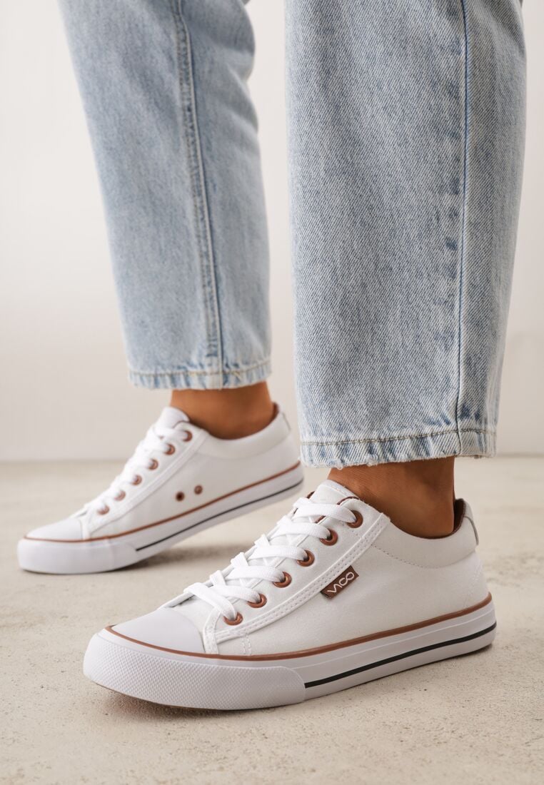 Teniși înalți Alb cu maro 1