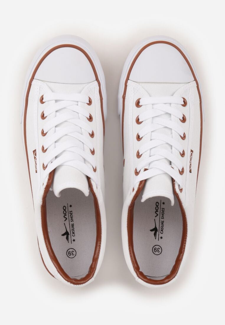 Teniși înalți Alb cu maro 6