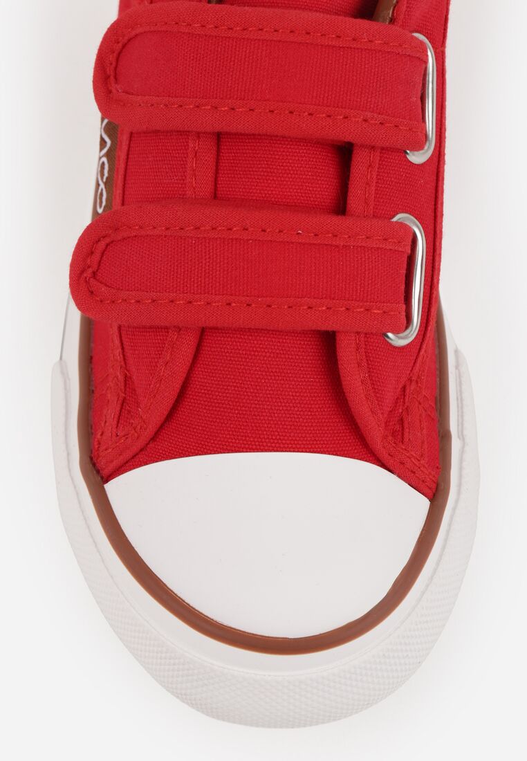 Czerwone Trampki z Kauczukowym Noskiem i Zapięciem na Rzepy Canothea 5