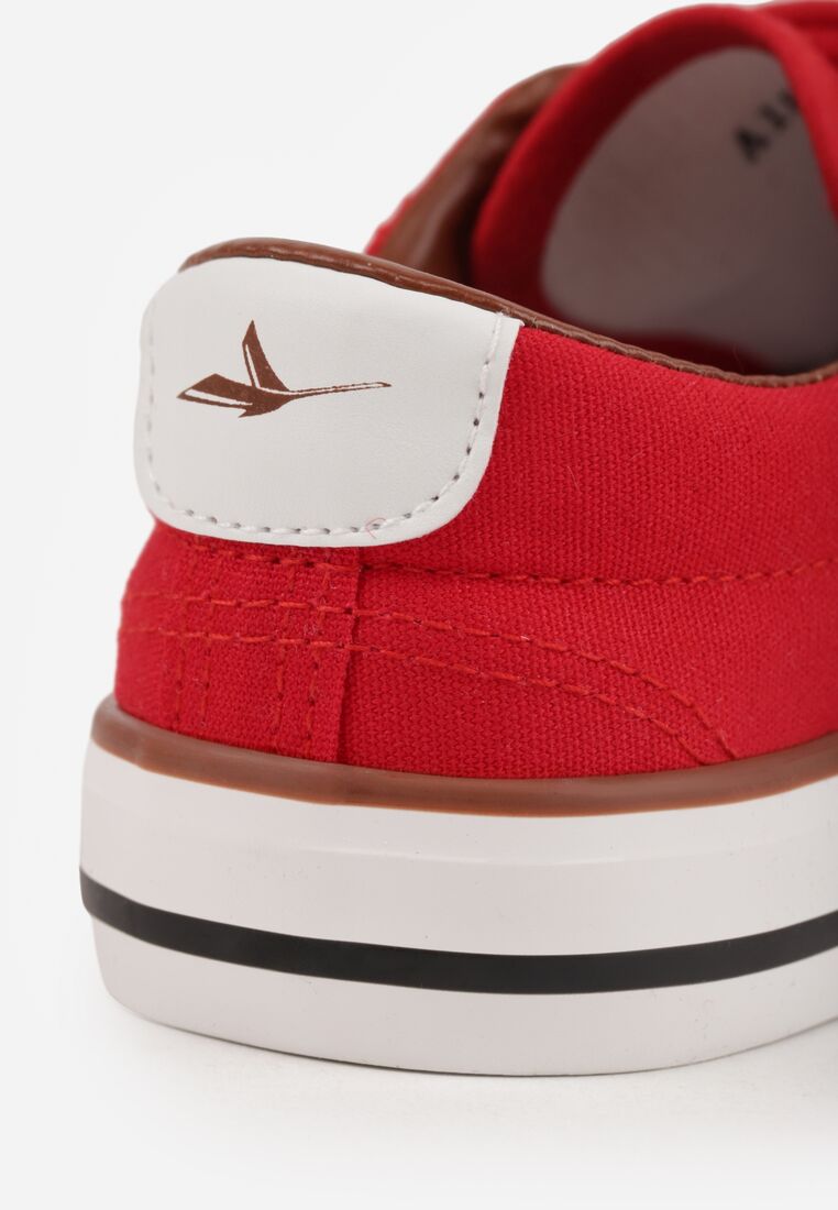 Czerwone Trampki z Kauczukowym Noskiem i Zapięciem na Rzepy Canothea 6