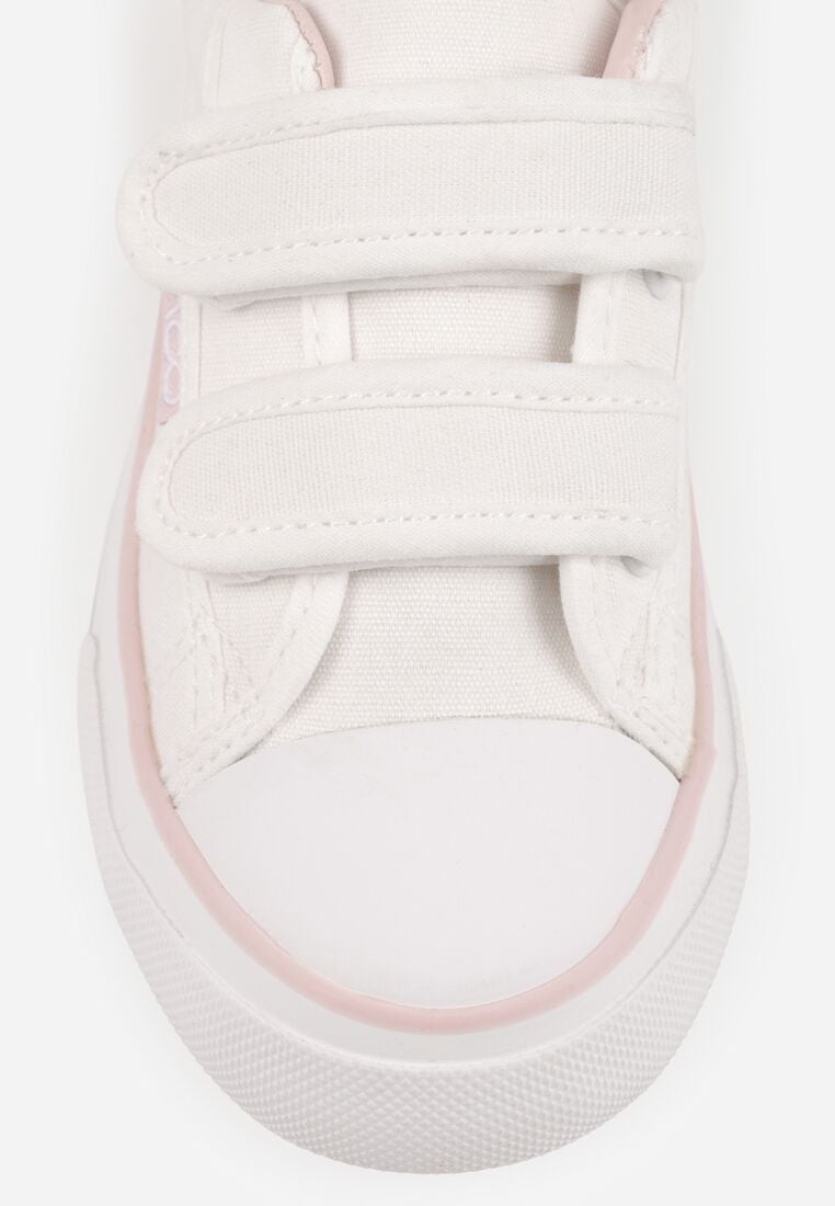 Biało-Różowe Trampki z Kauczukowym Noskiem i Zapięciem na Rzepy Canothea 5