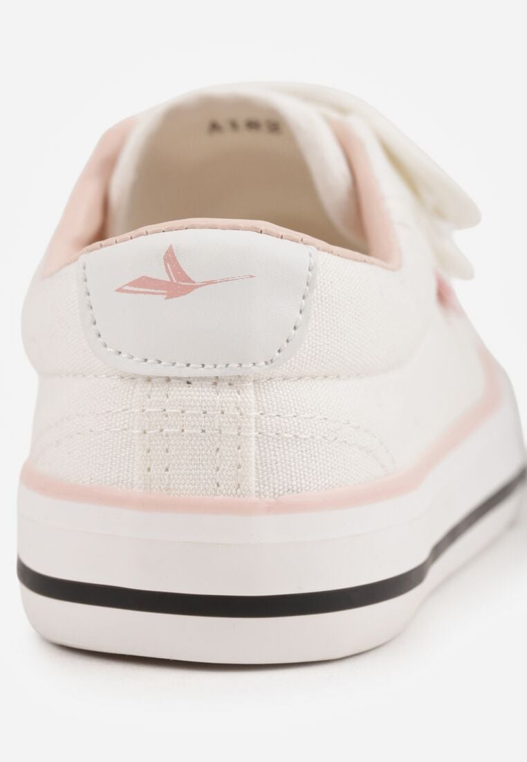 Biało-Różowe Trampki z Kauczukowym Noskiem i Zapięciem na Rzepy Canothea 6