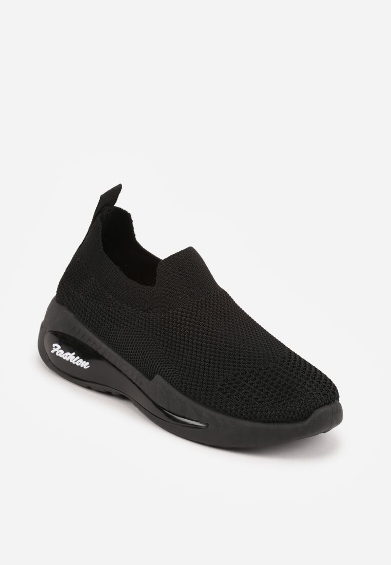 Czarne Wsuwane Buty Sportowe Sneakersy z Siateczkową Cholewką Oaradah 2