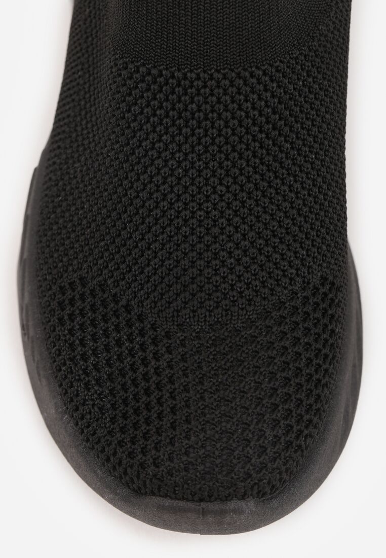 Czarne Wsuwane Buty Sportowe Sneakersy z Siateczkową Cholewką Oaradah 5