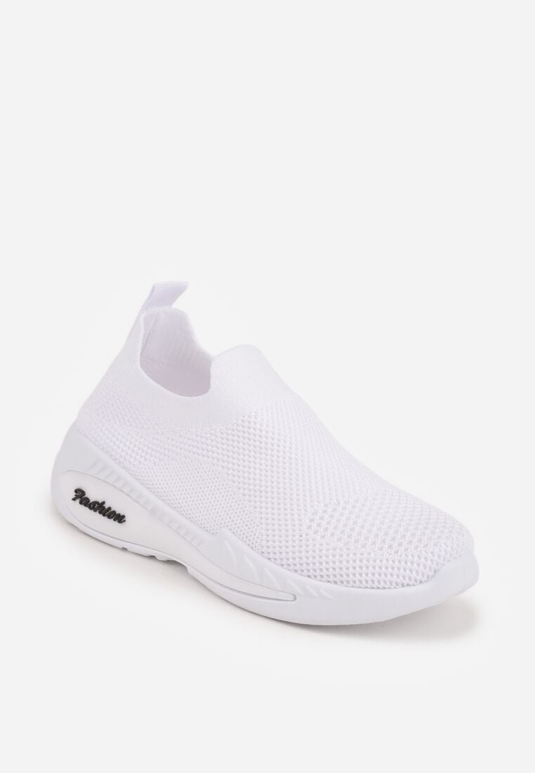 Białe Wsuwane Buty Sportowe Sneakersy z Siateczkową Cholewką Oaradah 2