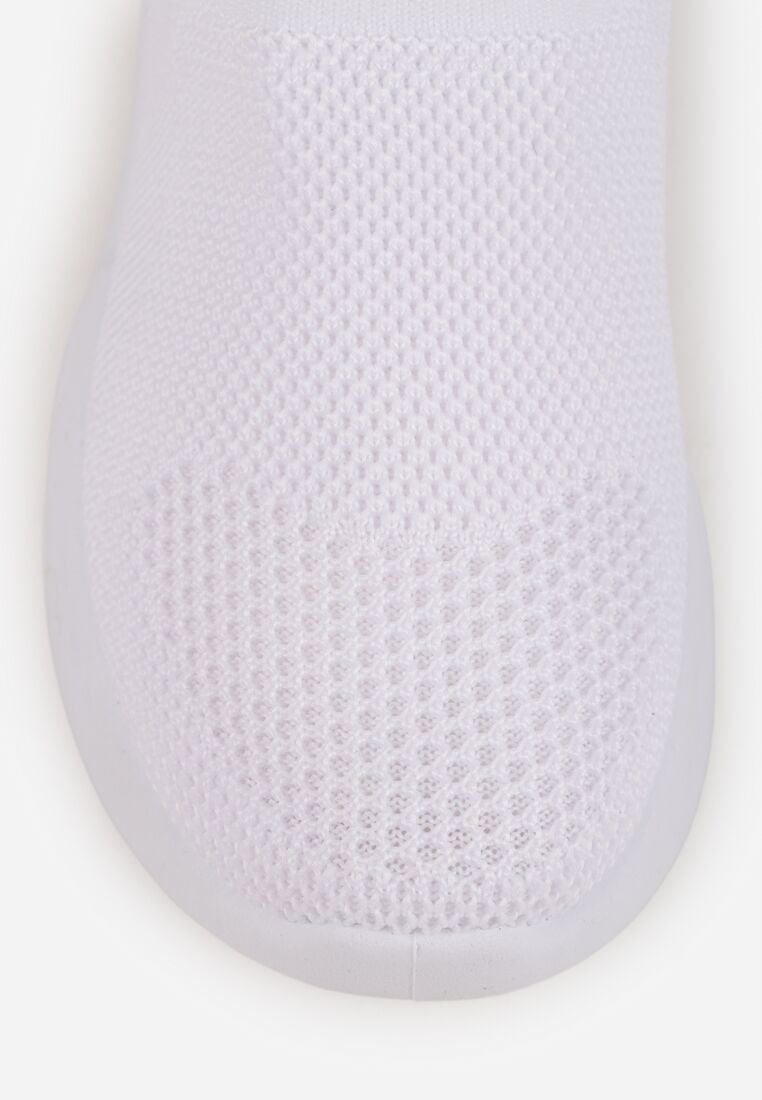 Białe Wsuwane Buty Sportowe Sneakersy z Siateczkową Cholewką Oaradah 5