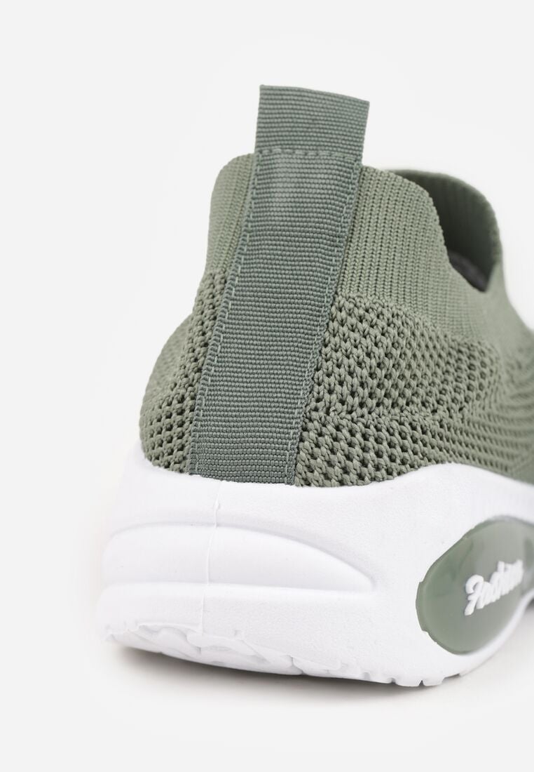 Zielone Wsuwane Buty Sportowe Sneakersy z Siateczkową Cholewką Oaradah 6