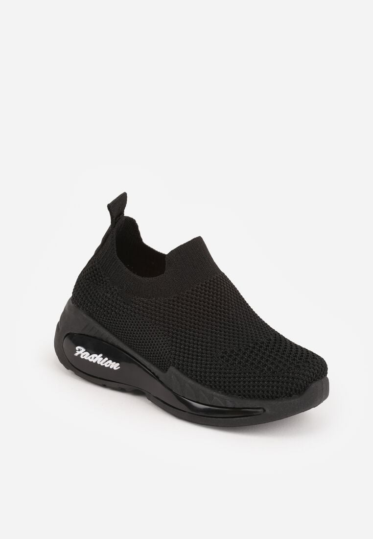 Czarne Wsuwane Buty Sportowe Sneakersy z Siateczkową Cholewką Phalisise 2