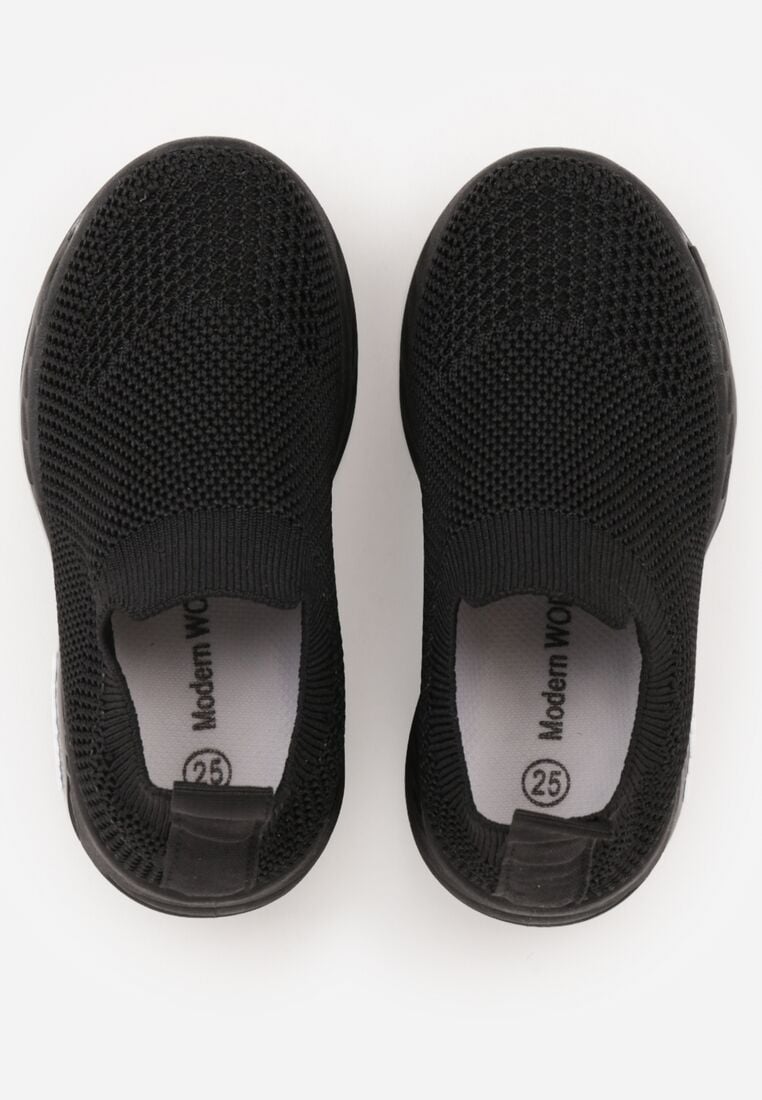 Czarne Wsuwane Buty Sportowe Sneakersy z Siateczkową Cholewką Phalisise 3