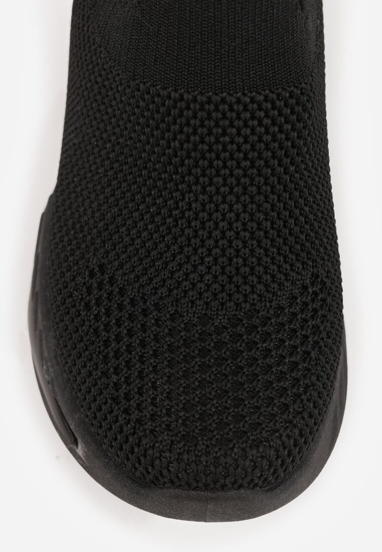 Czarne Wsuwane Buty Sportowe Sneakersy z Siateczkową Cholewką Phalisise 5