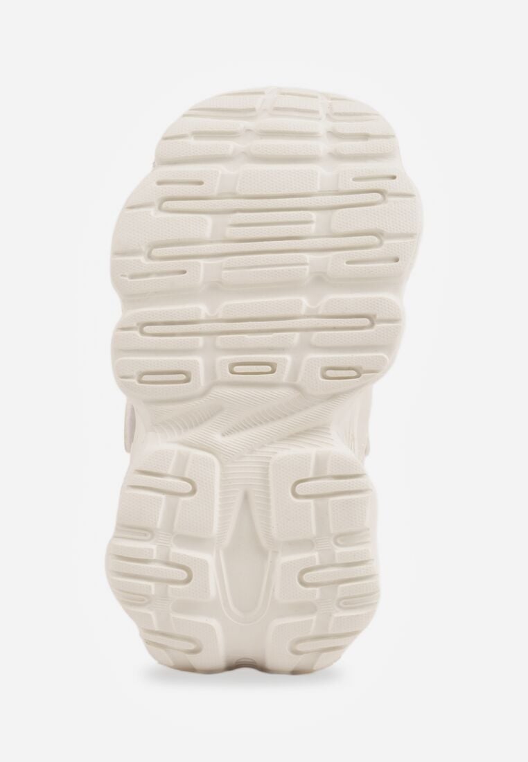 Beżowe Buty Sportowe na Grubej Podeszwie z Siateczką Gwiazdkami i Zapięciem na Rzep Petilacia 4