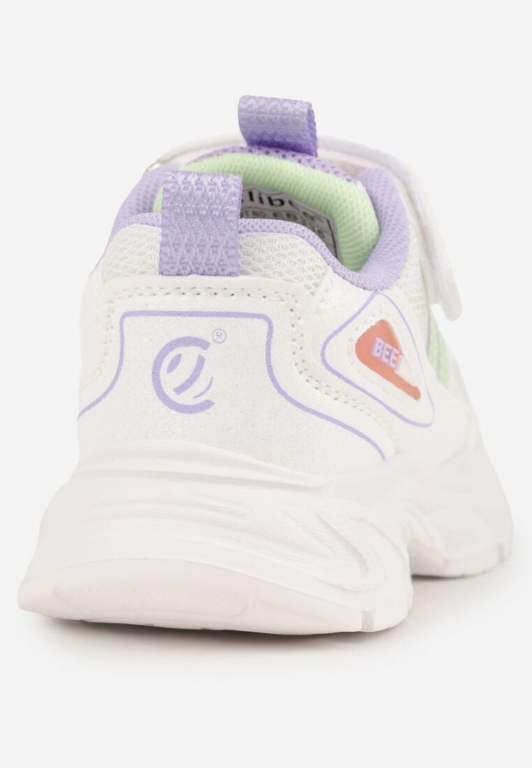 Biało-Fioletowe Buty Sportowe Sneakersy Chunky na Platformie Iasesis 6