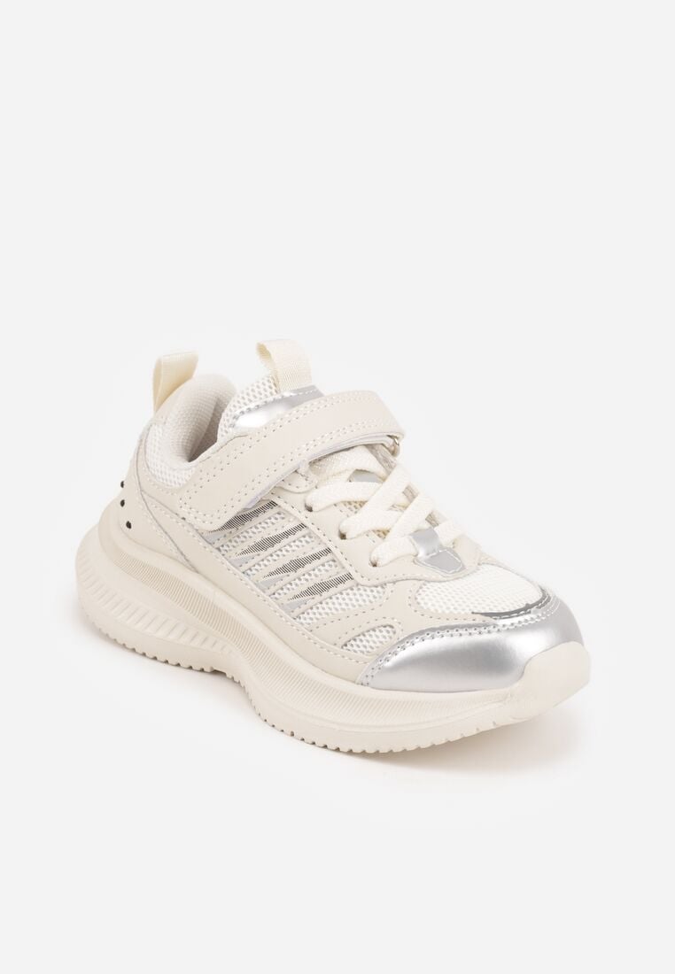 Beżowe Buty Sportowe Sneakersy Typu Chunky na Grubej Podeszwie Kimonos 2