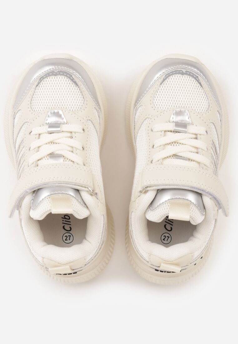 Beżowe Buty Sportowe Sneakersy Typu Chunky na Grubej Podeszwie Kimonos 3