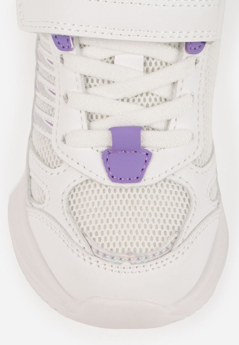 Biało-Fioletowe Buty Sportowe Sneakersy Typu Chunky na Grubej Podeszwie Kimonos 5