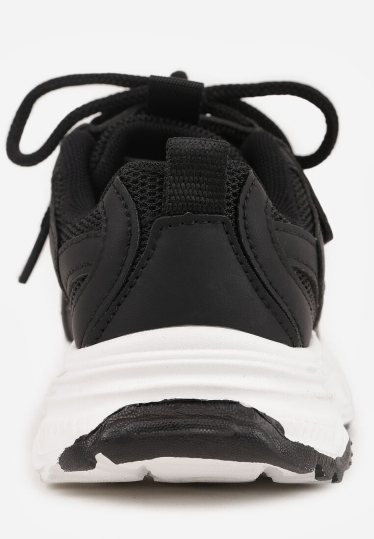 Czarno-Białe Buty Sportowe Sneakersy z Rzepem na Podeszwie Chunky Callamare 6