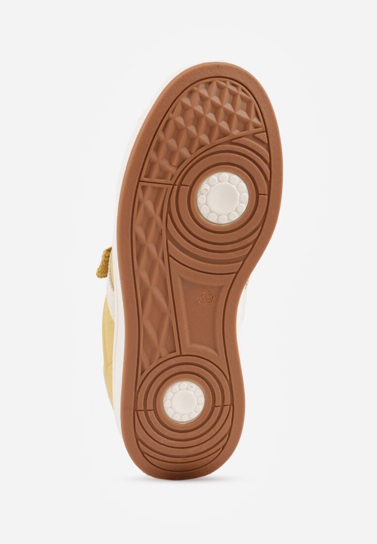 Żółte Sneakersy z Ozdobnymi Paskami Doloreth 7