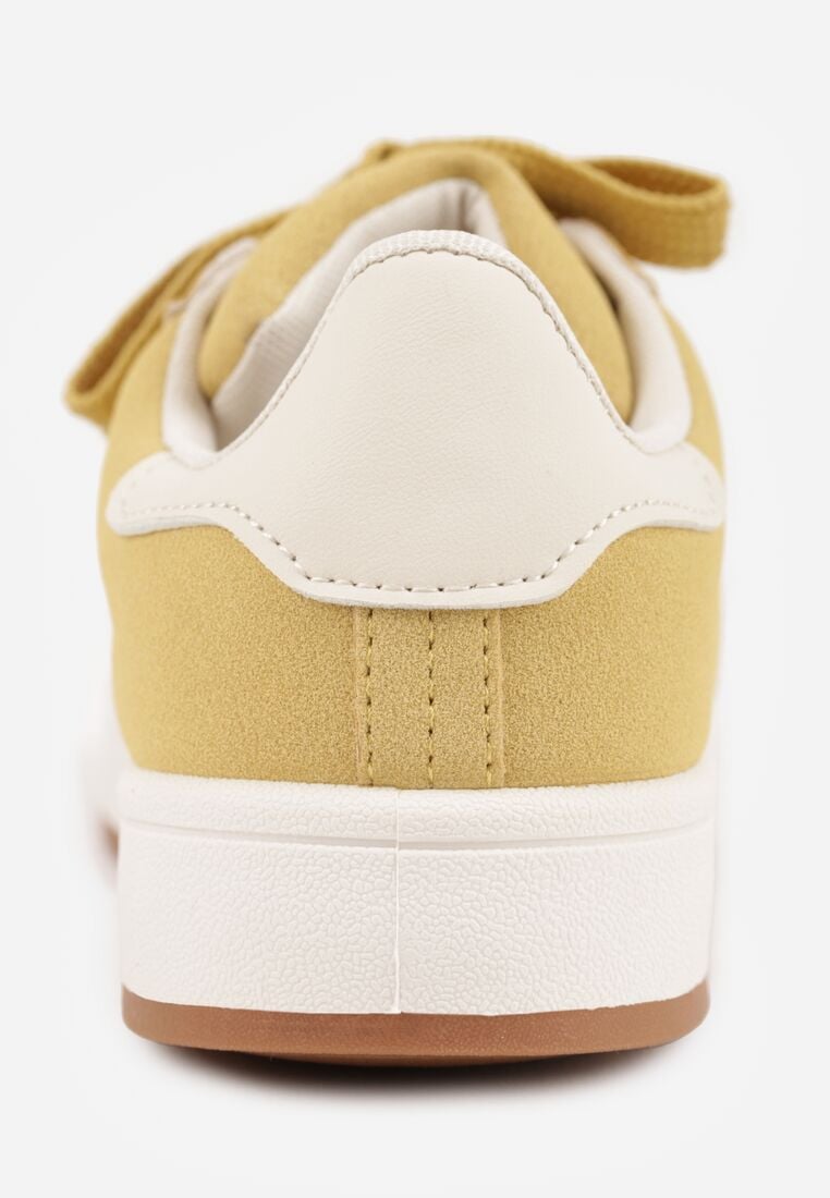 Żółte Sneakersy z Ozdobnymi Paskami Doloreth 9