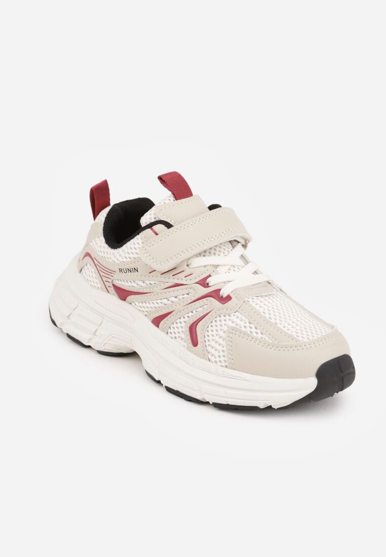 Beżowe Buty Sportowe Sneakersy Ozdobione Napisami Aniriope 2