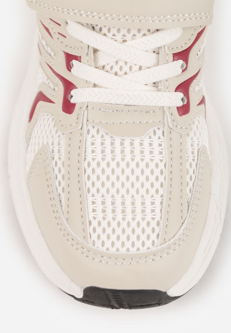 Beżowe Buty Sportowe Sneakersy Ozdobione Napisami Aniriope 5