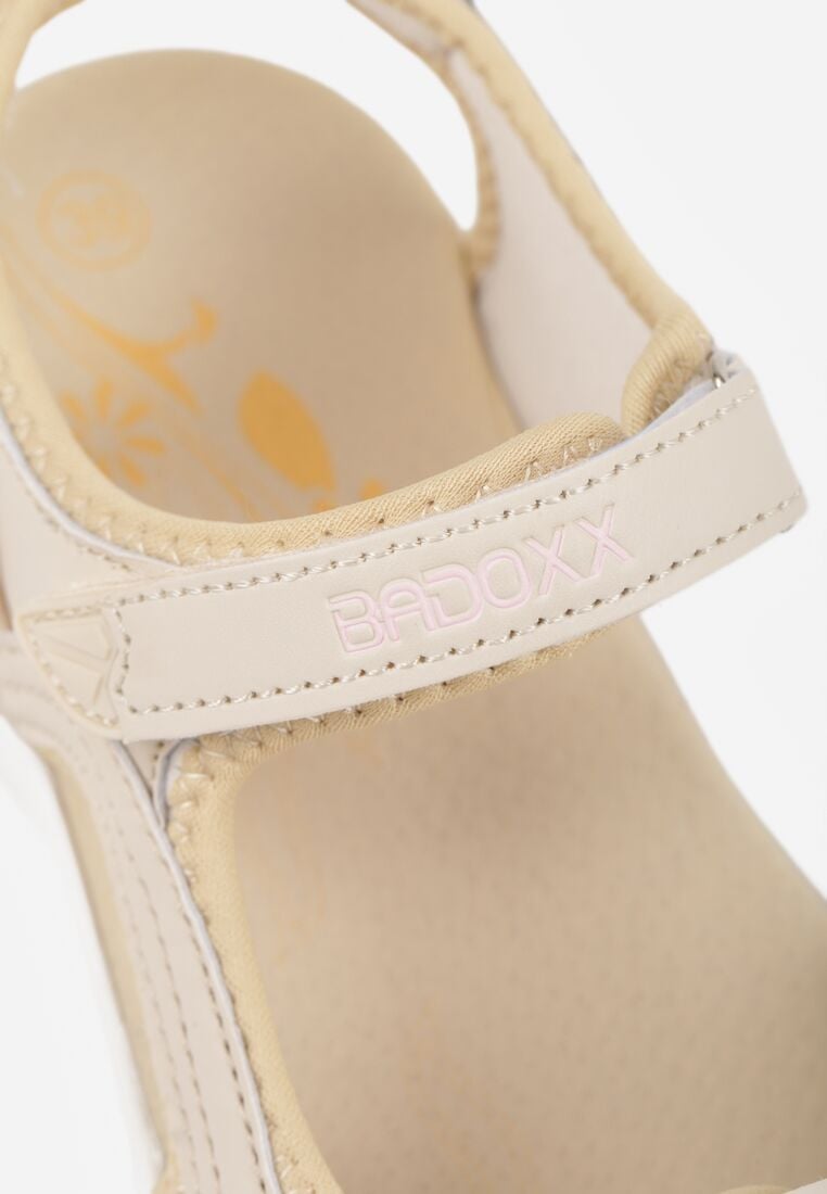 Ciemnobeżowe Sportowe Sandały ze Skórzaną Wkładką Corolenia 8