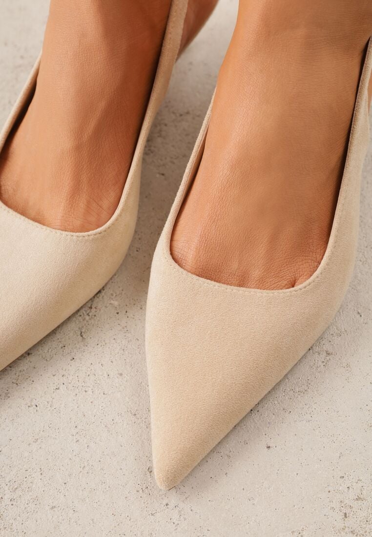 Pantofi cu toc Bej 3