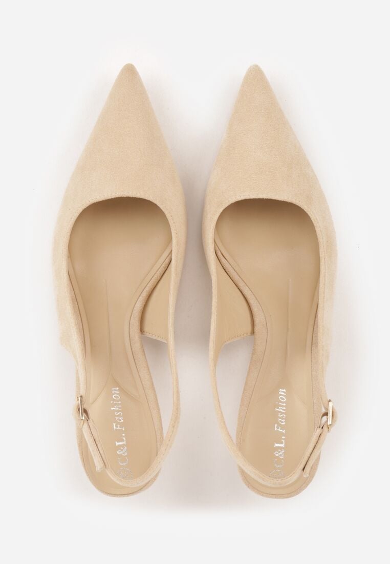 Pantofi cu toc Bej 6