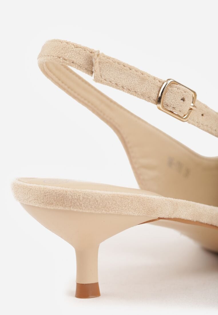 Pantofi cu toc Bej 8