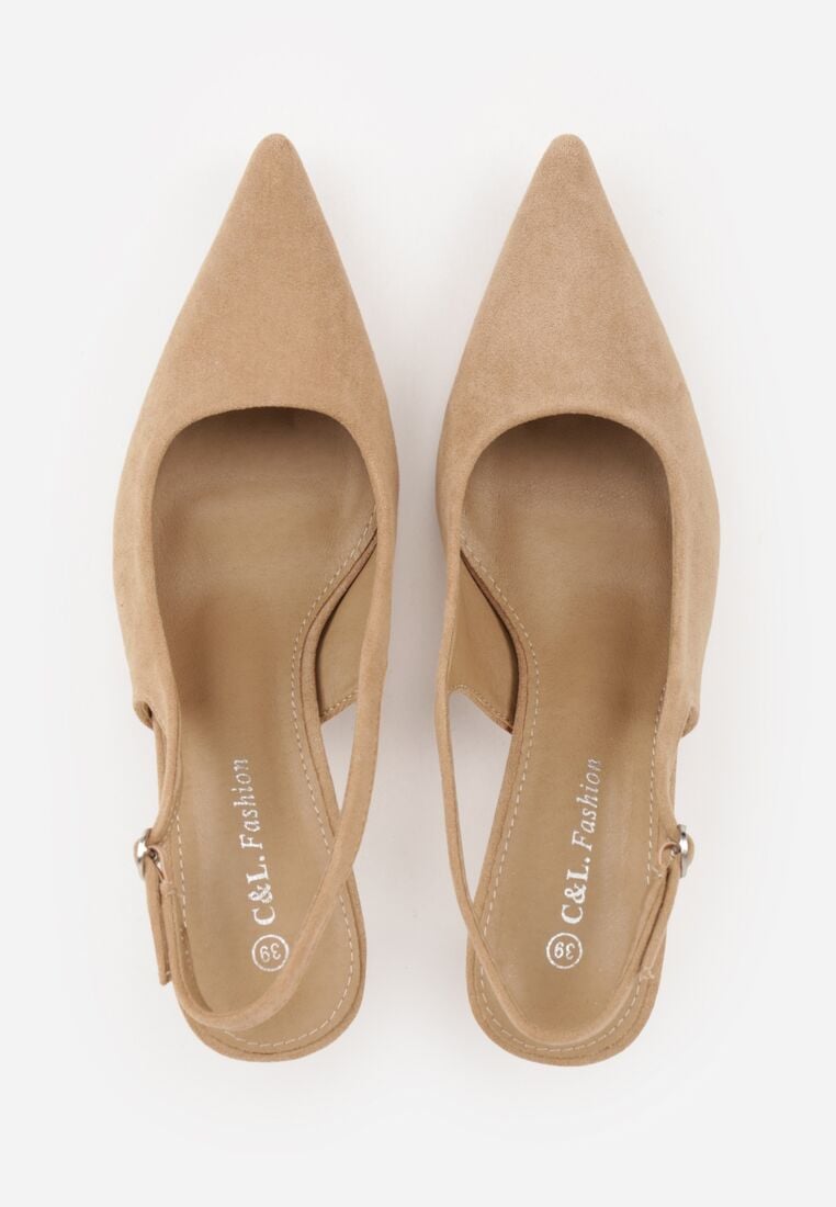 Pantofi cu toc Bej închis 6