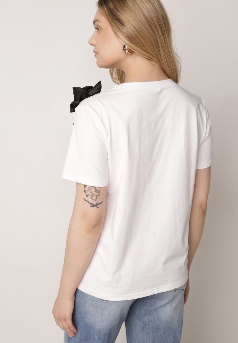 T-shirt Alb cu negru 3